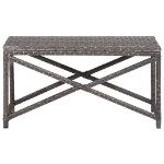 Panchina da Giardino 80 cm in Polyrattan Grigio