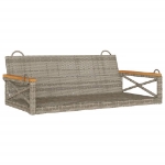 Panchina Dondolo Grigia 109x62x40 cm in Polyrattan