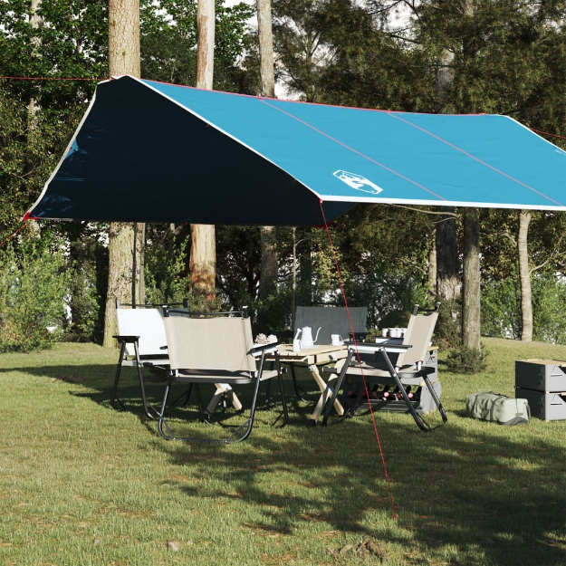 Telone da Campeggio Blu 420x440 cm Impermeabile