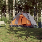 Tenda a Cupola 2 Persone Grigio e Arancione a Rilascio Rapido