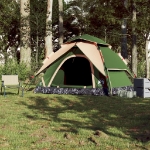 Tenda a Cupola da Campeggio 5 Persone Verde a Rilascio Rapido