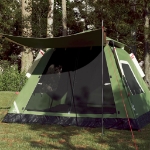 Tenda a Cupola da Campeggio 5 Persone Verde a Rilascio Rapido