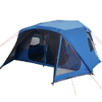 Tenda Campeggio 10 Persone Blu Rilascio Rapido Impermeabile