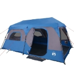 Tenda Campeggio 9 Persone Blu Rilascio Rapido Impermeabile