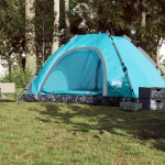 Tenda da Campeggio 5 Persone Blu a Rilascio Rapido