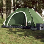 Tenda da Campeggio 5 Persone Verde a Rilascio Rapido