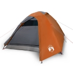 Tenda da Campeggio a Cupola 3 Persone Arancione Impermeabile