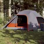 Tenda da Campeggio a Cupola 4 Persone Grigia Impermeabile