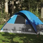 Tenda da Campeggio a Cupola per 4 Persone Blu Impermeabile