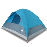 Tenda da Campeggio a Cupola per 4 Persone Blu Impermeabile