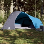 Tenda da Campeggio a Cupola per 4 Persone Blu Impermeabile