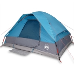 Tenda da Campeggio a Cupola per 4 Persone Blu Impermeabile