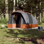 Tenda da Campeggio a Tunnel per 3 Persone Grigio e Arancione