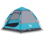 Tenda da Campeggio Cabina 4 Persone Blu a Rilascio Rapido