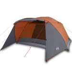 Tenda da Campeggio con Portico 4 Persone Arancione Impermeabile