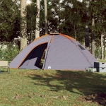 Tenda da Campeggio per 8 Persone Arancione Impermeabile