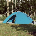 Tenda da Campeggio per 8 Persone Blu Impermeabile