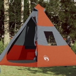 Tenda da Campeggio Tipi 7 Persone Arancione Impermeabile