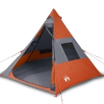 Tenda da Campeggio Tipi 7 Persone Arancione Impermeabile