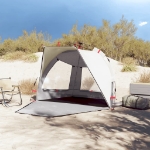 Tenda da Spiaggia 2 Persone Grigio Rilascio Rapido Impermeabile