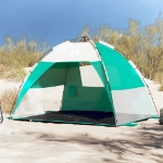 Tenda da Spiaggia 2 Persone Verde Rilascio Rapido Impermeabile