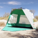 Tenda da Spiaggia 3 Persone Verde Rilascio Rapido Impermeabile