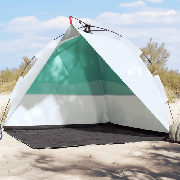 Tenda da Spiaggia Verde Rilascio Rapido Impermeabile