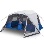 Tenda Famiglia con LED 10 Persone Blu Chiaro a Rilascio Rapido