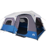 Tenda Famiglia con LED 9 Persone Blu Chiaro a Rilascio Rapido