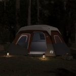 Tenda Famiglia LED 6 Persone Grigio/Arancione Rilascio Rapido