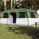 Tenda Familiare a Cabina per 9 Persone Verde Impermeabile