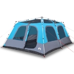 Tenda Familiare a Cupola 10 Persone Blu a Rilascio Rapido