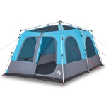 Tenda Familiare a Cupola 8 Persone Blu a Rilascio Rapido