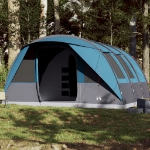 Tenda Familiare a Tunnel per 7 Persone Blu Impermeabile