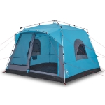 Tenda Familiare Cabina 7 Persone Blu a Rilascio Rapido