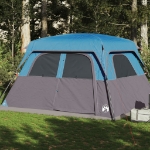 Tenda Familiare Cabina per 6 Persone Blu Impermeabile