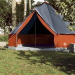 Tenda Familiare Tipi 10 Persone Grigia e Arancione Impermeabile