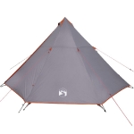 Tenda Familiare Tipi 8 Persone Grigia e Arancione Impermeabile