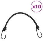 Corde Elastiche con Strisce Riflettenti e Ganci 10 pz 46 cm