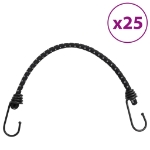 Corde Elastiche con Strisce Riflettenti e Ganci 25 pz 38 cm