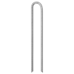 Picchetti Tenda 12 pz Forma di U 41,5 cm Ø12 mm Acciaio Zincato