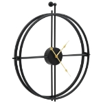 Orologio da Parete Nero 52 cm in Ferro