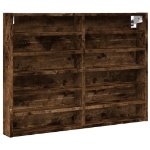 Armadietto Vetrina Rovere Fumo 80x8,5x58 cm Legno Multistrato