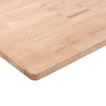 Ripiano 100x20x1,5 cm Legno Massello di Rovere Non Trattato