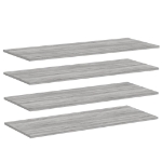 Mensole Parete 4pz Grigio Sonoma 100x40x1,5cm Legno Multistrato