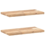 Mensole da Parete 2 pz 60x20x2 cm Legno Acacia Non Trattato