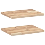 Mensole da Parete 2 pz 60x30x2 cm Legno Acacia Non Trattato