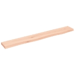 Ripiano a Parete 80x10x2 cm Legno Massello Rovere Non Trattato