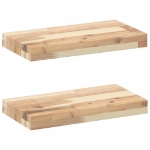 Mensole da Parete 2 pz 60x20x4 cm Legno Acacia Non Trattato