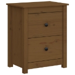 Comodini 2 pz Ambra 50x35x61,5 cm in Legno Massello di Pino